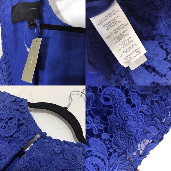 NWT J Crew Sleeveless Floral Lace Dress - Picture 7 of 7
